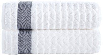 Herringbone 2Pc Bath Towels