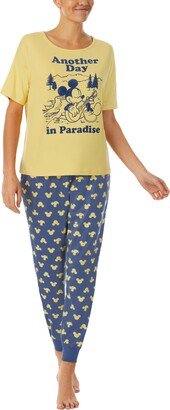 Women's 2-Pc. Mickey Mouse Jogger Pajama Set