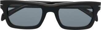 Tinted Rectangle-Frame Sunglasses-AC