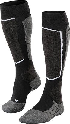 SK2 Wool Intermediate Knee High Skiing Socks 1-Pair (Black Mix) Men's Knee High Socks Shoes