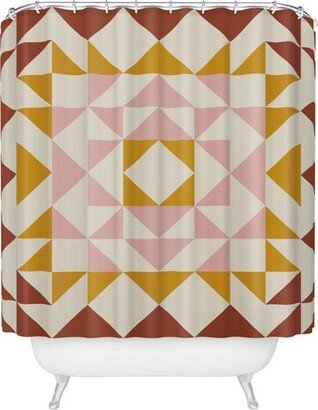 June Journal Autumn Shower Curtain Pink