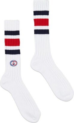 Interlocking G-embroidered cotton socks