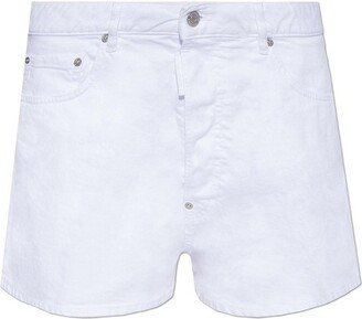 Wide-Leg Denim Shorts-AG