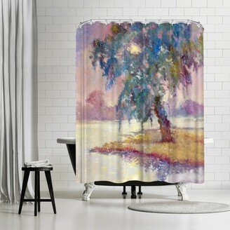 71 x 74 Shower Curtain, Willow Tree In The Fog by Suren Nersisyan