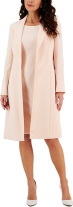 Women's Crepe Topper Jacket & Sheath Dress Suit, Regular and Petite Sizes