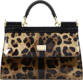 Kim Leopard-Printed Embossed Shoulder Bag