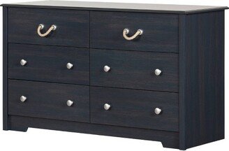 Aviron 6 Drawer Double Kids' Dresser Blueberry