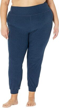 Plus Size Spacedye Midi Joggers (Nocturnal Navy) Women's Casual Pants