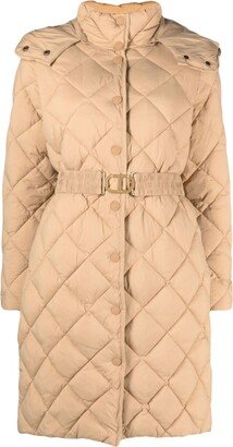 Diamond-Quilted Coat