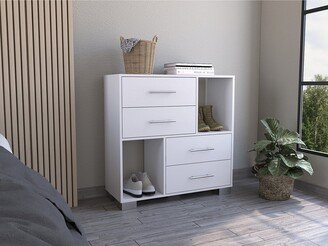 Dresser with 4 Drawers,White