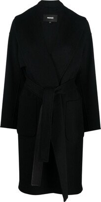 Shawl-Lapels Belted Wool Coat