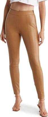 Faux Leather Skinny Pants-AD