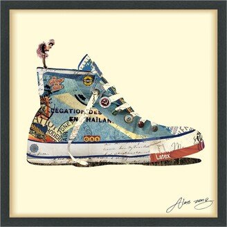 'High Top Sneaker' Dimensional Collage Wall Art - 25 x 25''