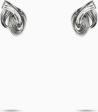 SO-LE STUDIO Not a Knot metallic silver earrings