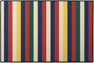 Door Mats: Camping Stripe Vertical - Multi Door Mat, Multicolor