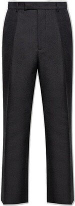 High Waist Pleated Tailored Trousers