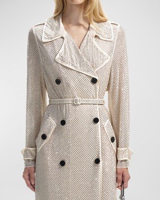 Rhinestone Trench Coat