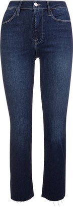 Button Detailed Cropped Skinny Jeans