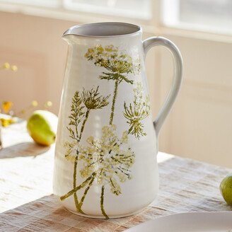 Queen Anne's Lace Ceramic Pitcher