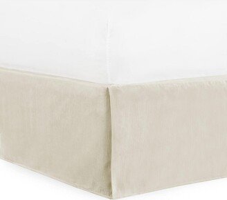 Shopbedding Tailored Velvet Bed Skirt with Split Corner - Cream, Twin XL 14 drop