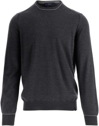 Crewneck Knitted Pullover-AB