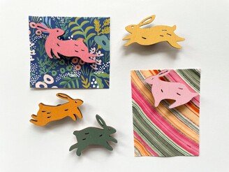 Easter Bunny Magnets, Rabbit Woodland Magnets