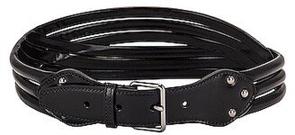 Tubulaire Leather Belt in Black