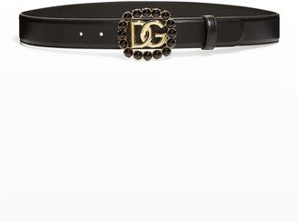 Interlocking Logo Glass Pearl Belt