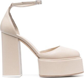 3juin Ambra closed-toe platform leather sandals