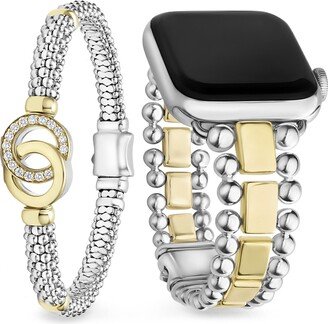 Smart Caviar Apple Watch® Watchband & Rope Bracelet Set