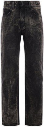 Stonewash Straight-Leg Jeans