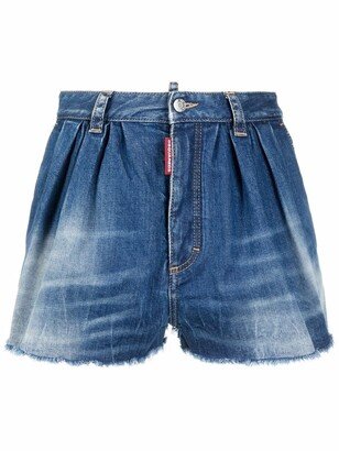 Raw-Cut Denim Shorts-AG