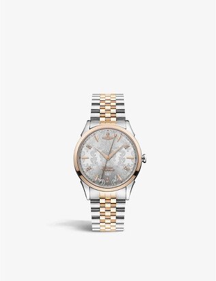 Vivienne Westwood Watches Womens Silver/ Rose Gold/silver VV208RSSL Wallace Two-tone Stainless-steel and Swarovski Crystal Quartz Watch