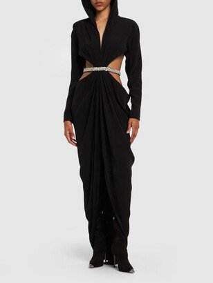 LVR Exclusive cutout crepe long dress