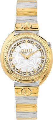 Versus Versace Women's Two-Hand Quartz Tortona Two-Tone Stainless Steel Bracelet 38mm