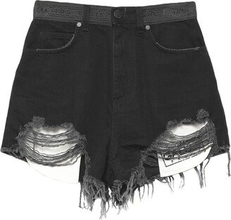 GAëLLE Paris Denim Shorts Black