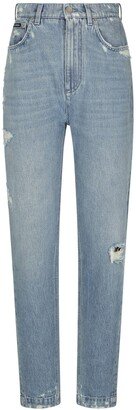 High-Waisted Slim-Fit Jeans-AA