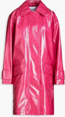 Conni faux patent-leather coat