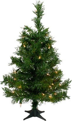 Northlight Pre- Lit Medium Royal Pine Artificial Christmas Tree With Clear Lights Set, 2'