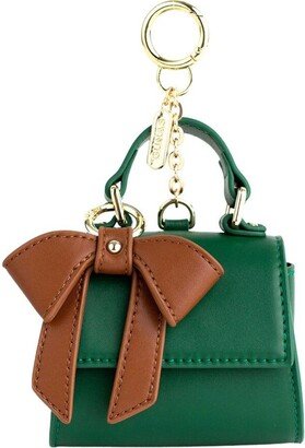 Women's Faux Leather Cottontail Mini Bag Keychain