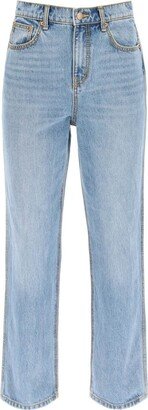 High-Rise Straight-Leg Jeans-AB