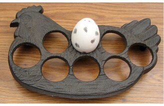 Cast Iron Egg Holder Antique Black - 9 1/2W x 1 1/8H x 6D.