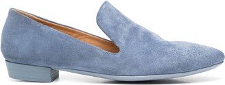 Suede Almond-Toe Loafers-AA