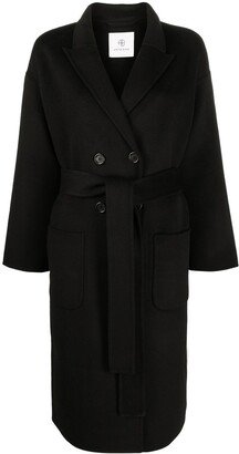 Belted Double-Breasted Coat-AL