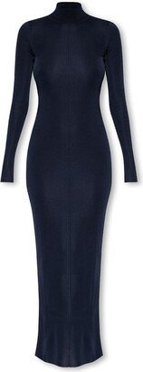 High Neck Long-Sleeved Dress