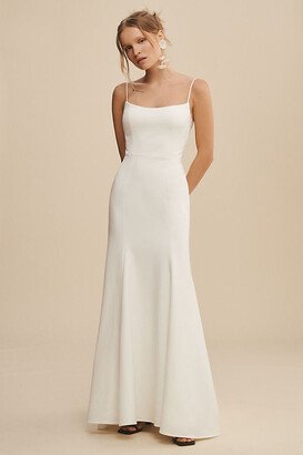 Caleb Matte Crepe Fit & Flare Wedding Gown