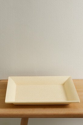 Textured Faux Suede Tray - Cream