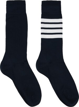 Navy 4-Bar Socks-AA