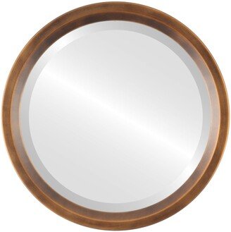 OVALCREST by The OVALCREST Mirror Store Huntington Framed Round Mirror in Sunset Gold