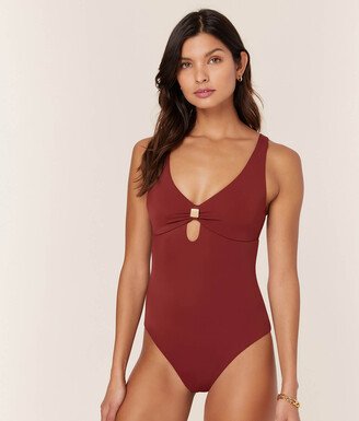 Andie The Dalia One Piece - Eco Nylon - Truffle - Classic